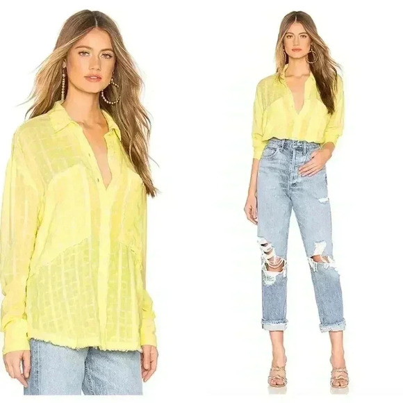 Free People Tops - Free People Loveland Solid Button Down Size‎ XS